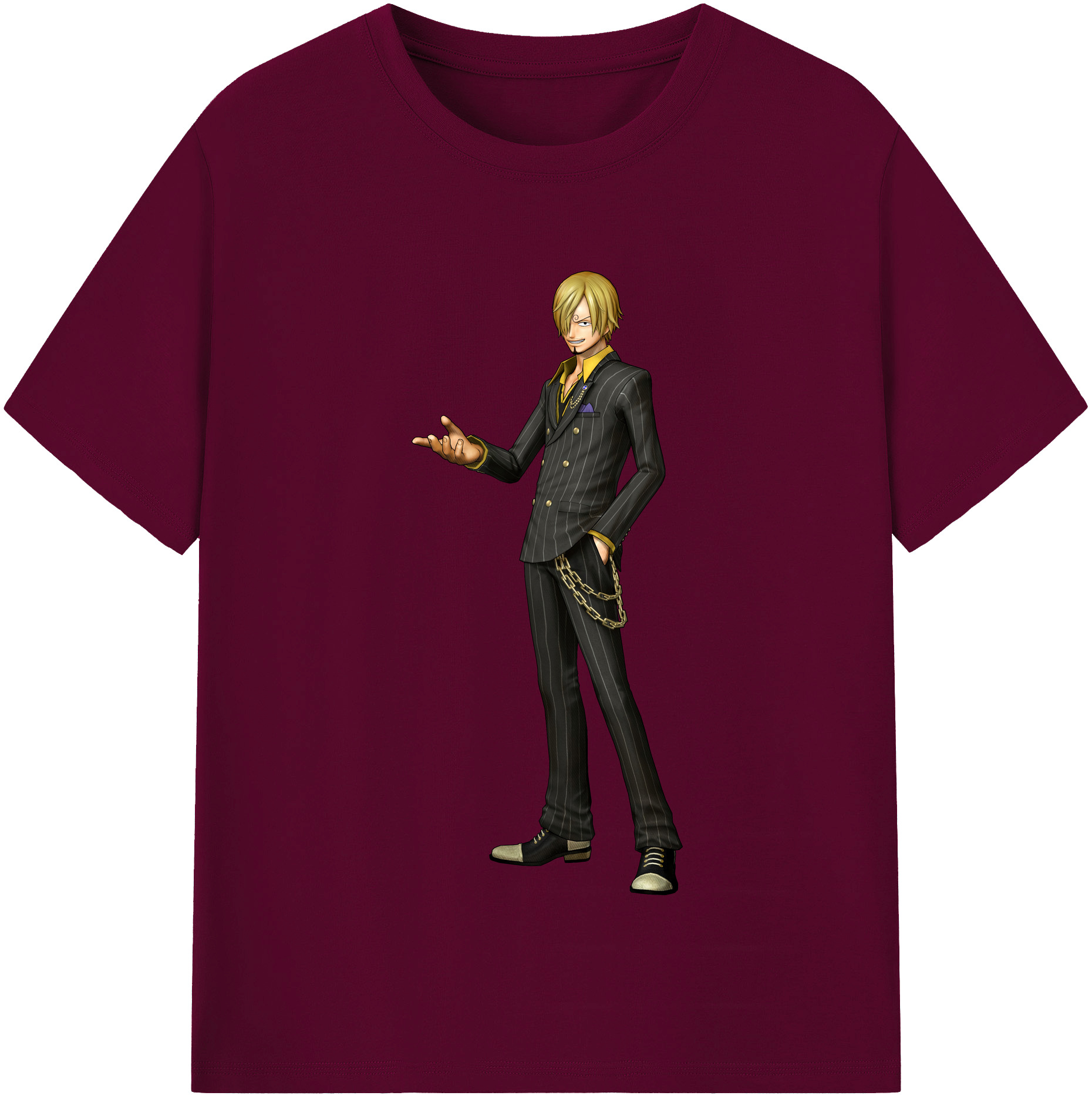 （画像用） ワンピース サンジ ONE PIECE Sanji レディースカジュアルプリントTシャツ（綿100％）